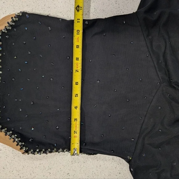 CUSTOM HANDMADE Ice Figure Skating SOLO DRESS Baton Twirling Dance Leotard OOAK - Picture 6 of 16